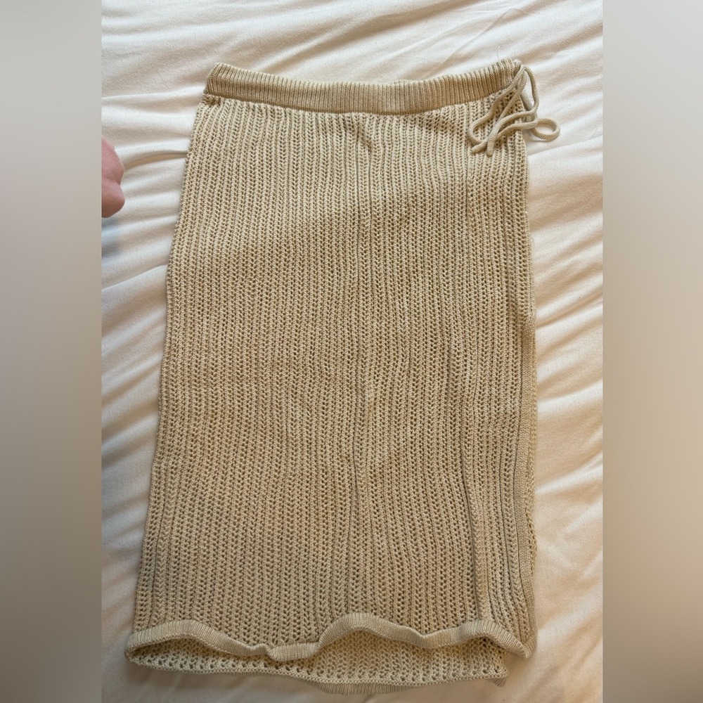 a new day Tan Knit Pencil Skirt